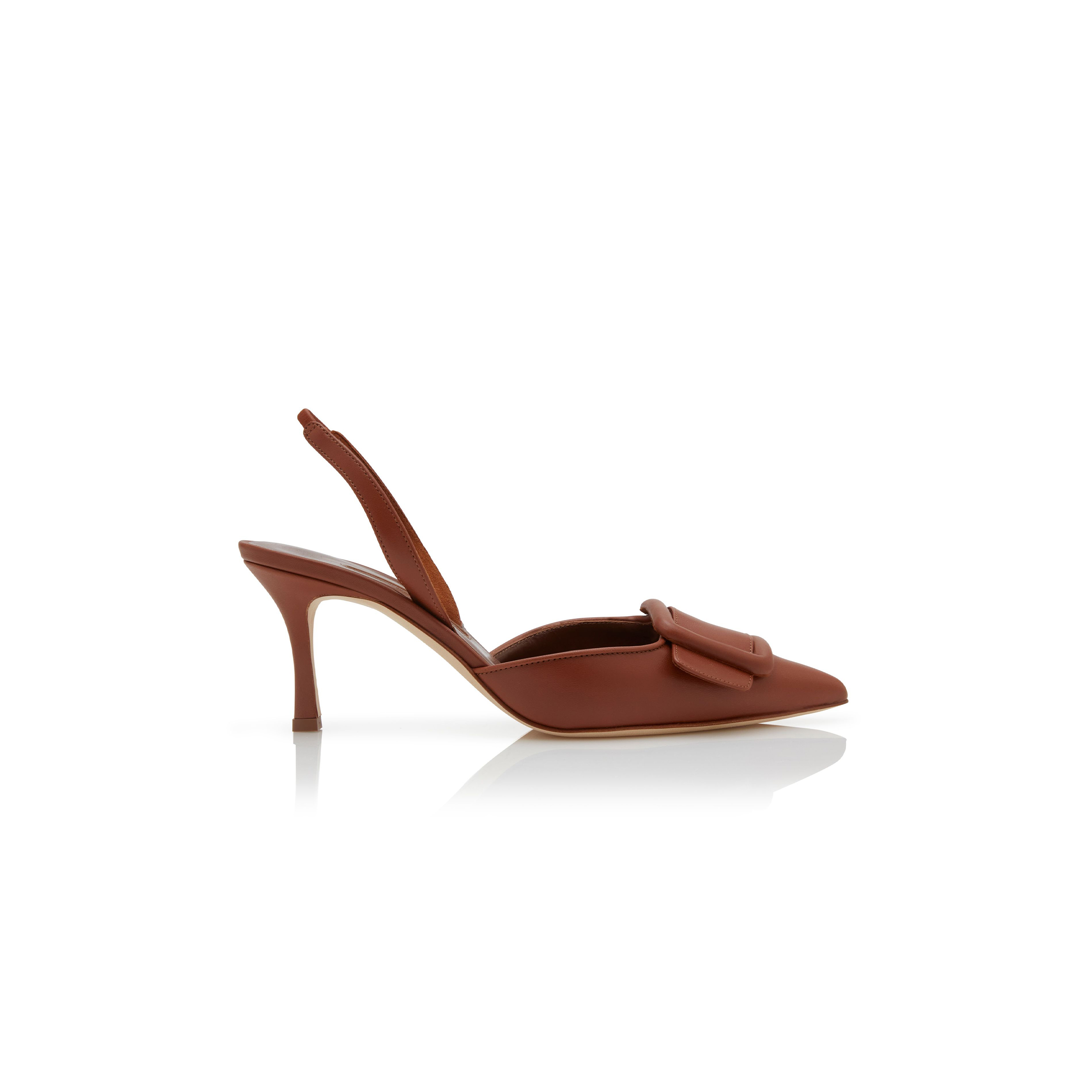 man010 B1ahn*k may*li brown nappa leather slingback pumps 219-0254-0033